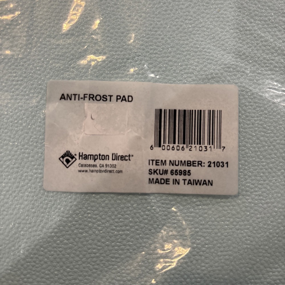 Hampton Direct~ Anti-Frost Pad (1) NEW!(No Box) 18.5"x 9.5" - Picture 2 of 3